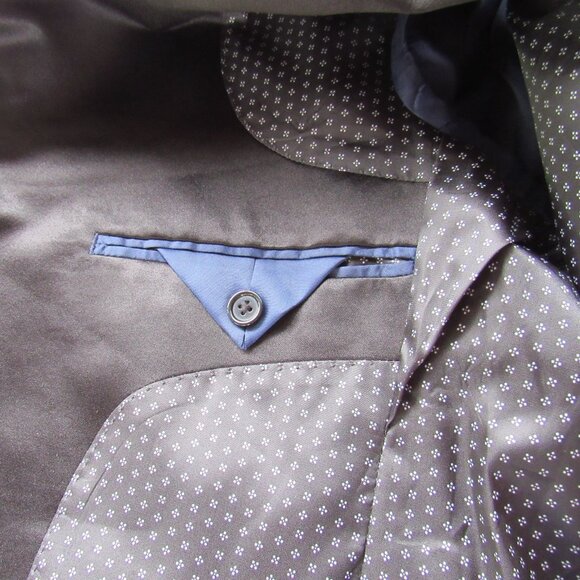 Egara Men's Navy Blue Jacquard Dinner Paisley Blazer Tuxedo Jackets Size 36 Reg. - Picture 5 of 11